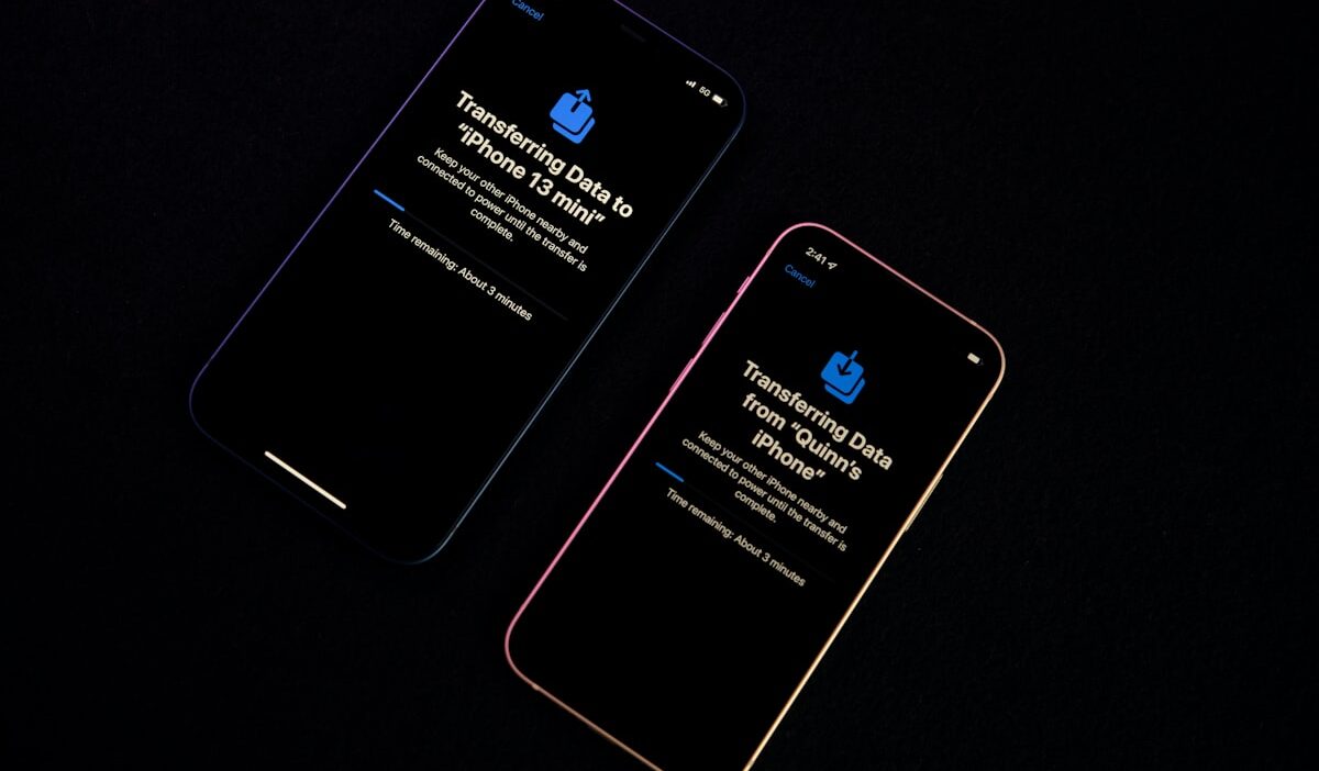 Split-screen iPhone showing AppTrackingTransparency prompt and declining mobile ad performance graph, symbolizing post-ATT industry impact